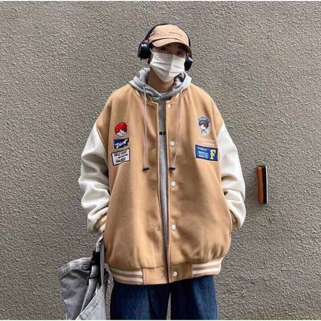 [ HCM]ÁO KHOÁC NỈ BOMBER THỜI TRANG HÀN QUỐC FORM RỘNG CỔ TRÒN HOTTREND SIÊU PHẨM VIỆT BAO NGẦU