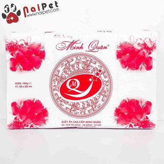 Giấy Ăn Giấy Vệ Sinh Đa Năng Minh Quân Vuông 200x200mm Túi 800g
