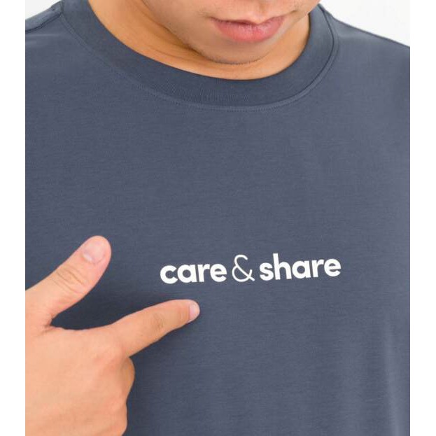 Áo thun nam in Care&Share  Cotton Compact Premium (chính giữa) thương hiệu Coolmate | BigBuy360 - bigbuy360.vn