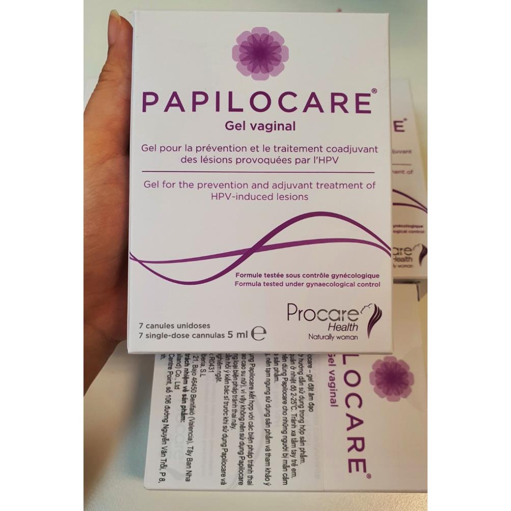 [CHÍNH HÃNG ] PAPILOCARE® Gel phụ khoa tăng đào thải HPV, phục hồi và dự phòng sang thương cổ tử cung do HPV- Hộp 7 tub