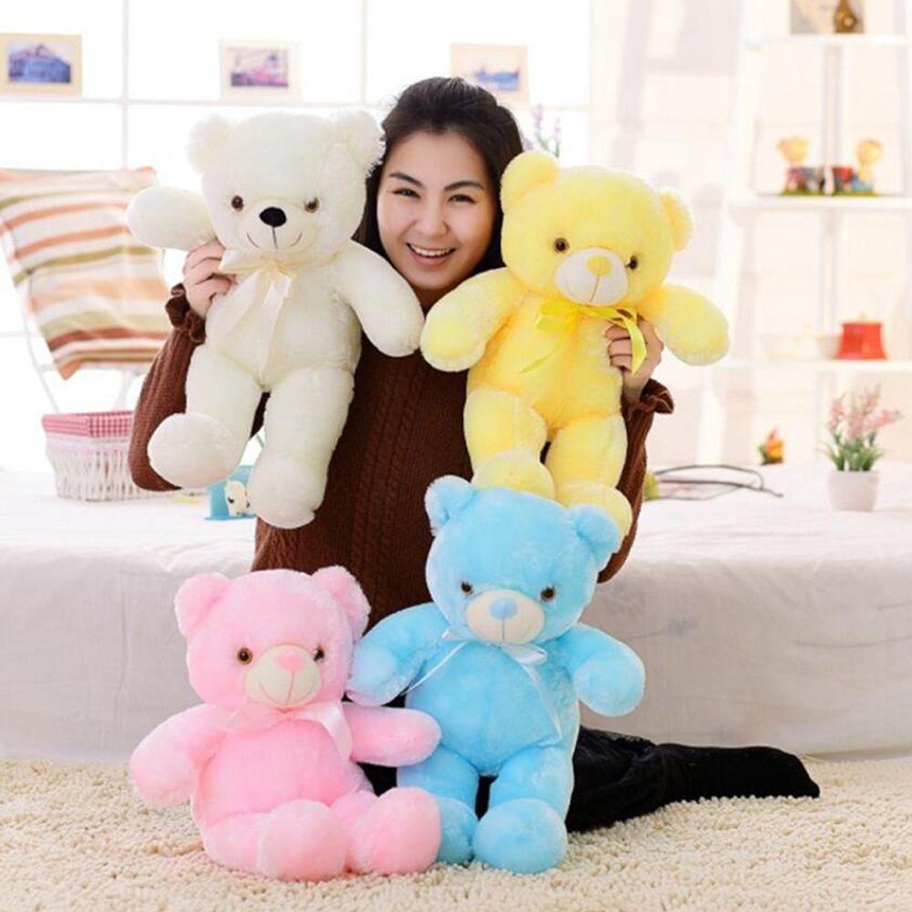 Gấu Teddy Nhồi Bông Có Đèn LED Phát Sáng Nhiều Màu Dễ Thương