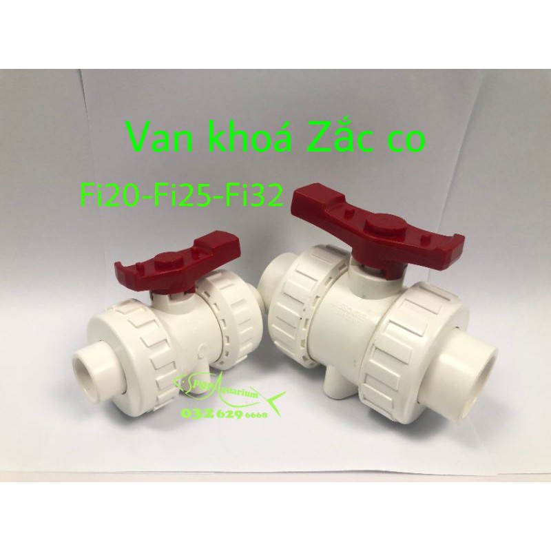Van khoá Zắc-co ống đỏ UPVC