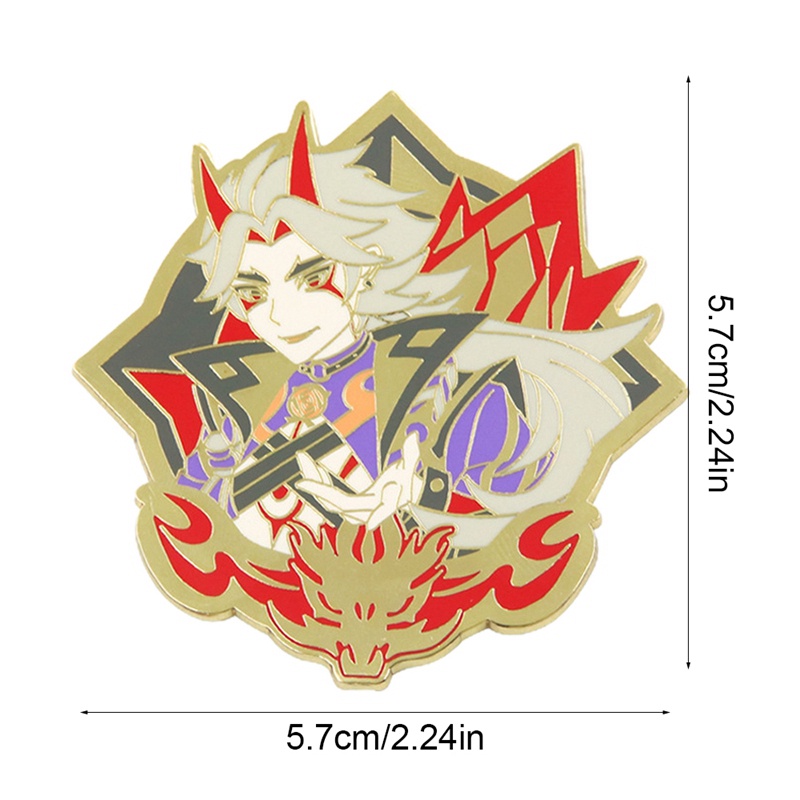 Ghim Cài Áo Kim Loại Tráng Men Hình Anime Genshin Game Xiao