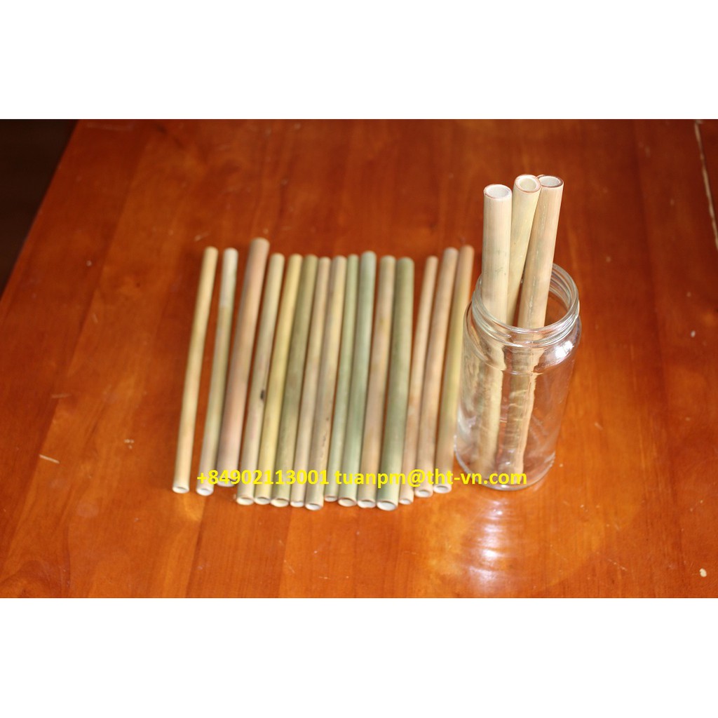 10 Ống hút tre 10 bamboo straws (Nhiều size)