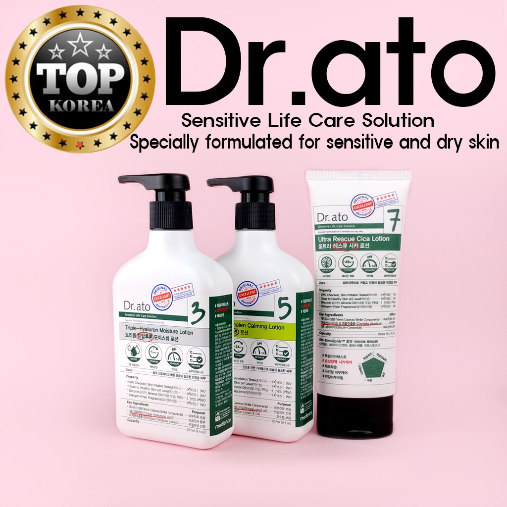 ★Dr.ATo★  Triple Hyaluron Moisture lotion For Dry Skin #3 267ml / Lotion Dưỡng Ẩm Dr.ATo Triple Cho Da Khô # 3 / TOPKOREA