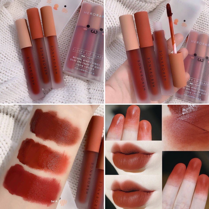 SET 3 CÂY SON KEM LÌ HERORANGE