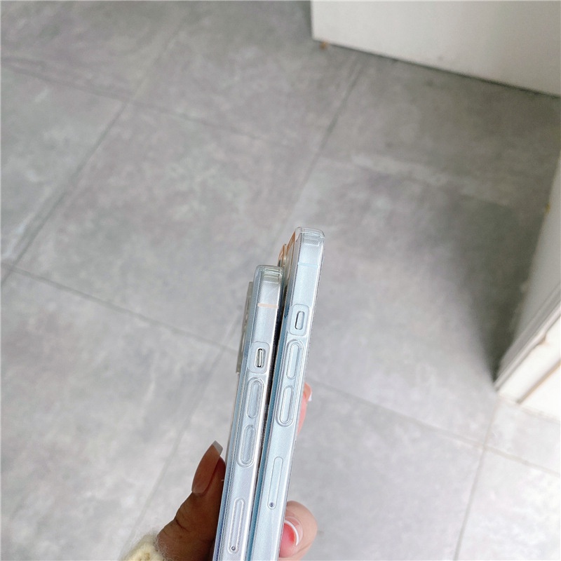 Ốp lưng iphone trong Bear Bric-k có viền bảo vệ cam 6/6s/6plus/6splus/7plus/8plus/x/xsmax/11/11promax/12/12pro/12promax