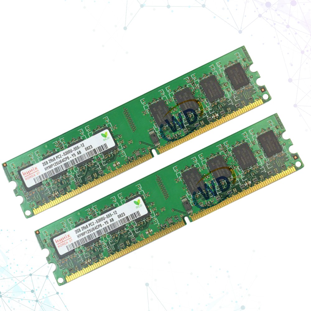 Set 2 Ram Máy Tính 2gb Ddr2 667mhz 2rx8 Pc2-5300u 240pin Dimm | BigBuy360 - bigbuy360.vn