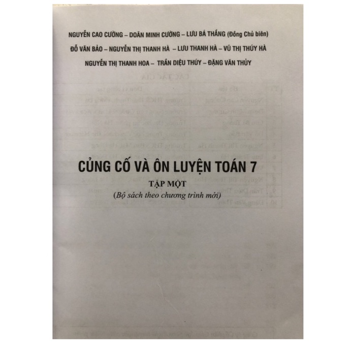 Sách - Củng cố và Ôn luyện Toán 7 (Tập 1 + Tập 2) theo chương trình giáo dục phổ thông mới