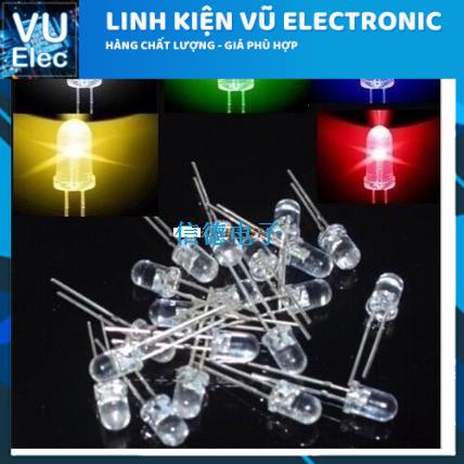 Đèn Led 5mm màu Vàng siêu sáng (10 chiếc)