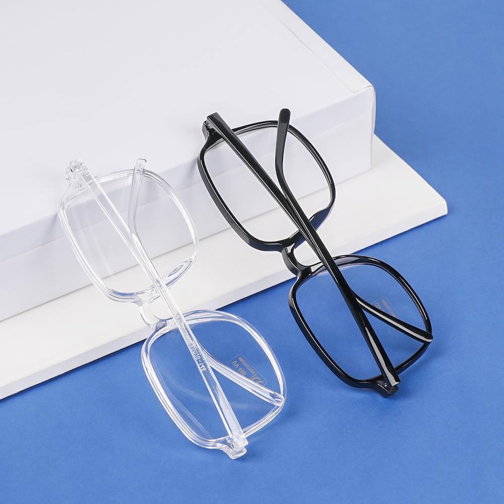 Kính Cận Unisex Gọng Nhựa Trong Suốt Siêu Nhẹ Độ Nét Cao