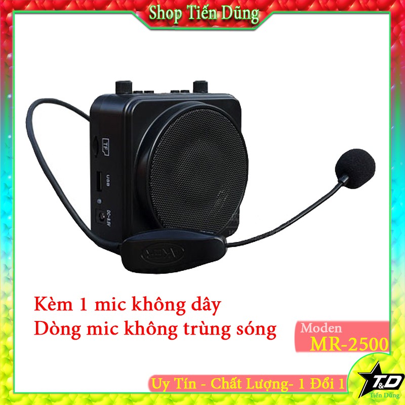 MÁY TRỢ GIẢNG AKER MR2500 MICRO không dây tiếng siêu lớn mic không trùng sóng nhau