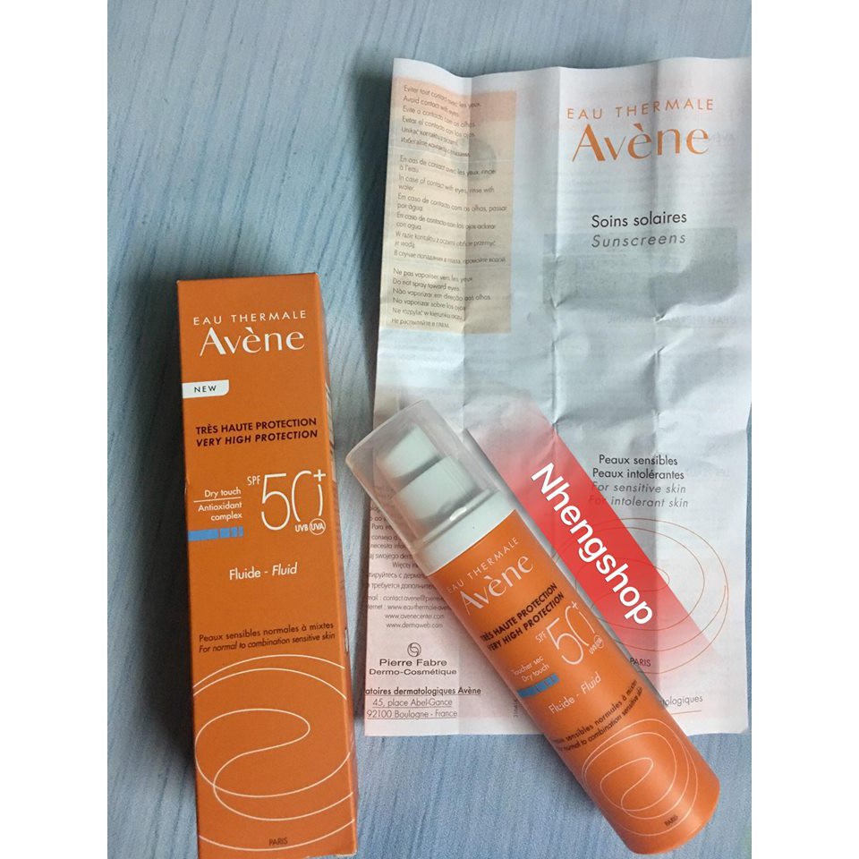 [Mẫu mới] Kem chống nắng AVENE fluid