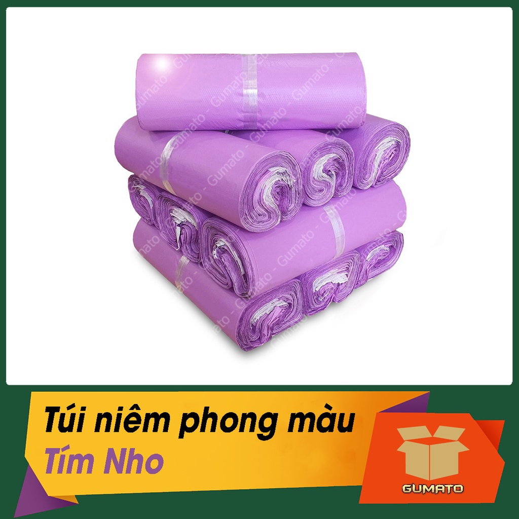 Túi gói hàng niêm phong màu Tím Nho, hàng có sẵn nhiều size