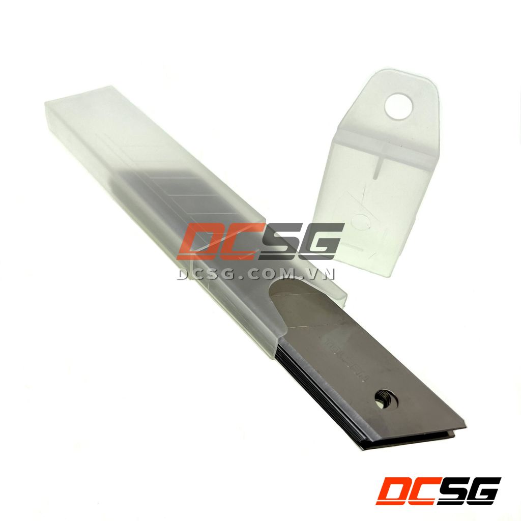 Lưỡi dao rọc giấy 25x140x0.7mm thép SK5 Tolsen 30017 (10 lưỡi/hộp) | DCSG
