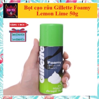 Bọt cạo râu Gillette Foamy Lemon Lime 50g [Mua 1 tặng 1]