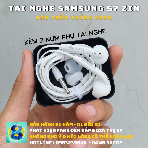 [DAWN] Tai Nghe S7 Chính Hãng Việt Nam - Chân Cắm Tròn 3.5mm Tương Thích Sử Dụng Được Các Dòng Điện Thoại