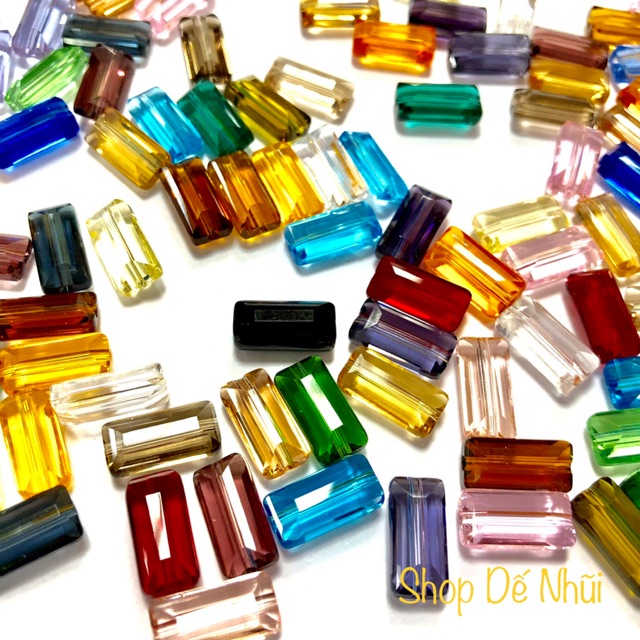 Pha Lê💎Chữ Nhật Dẹt 6x12mm 🦗denhuihandmade💎