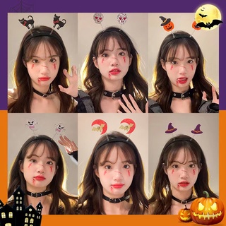 Băng đô cài tóc họa tiết bí ngô phù thủy halloween vui nhộn sáng tạo cho bé gái