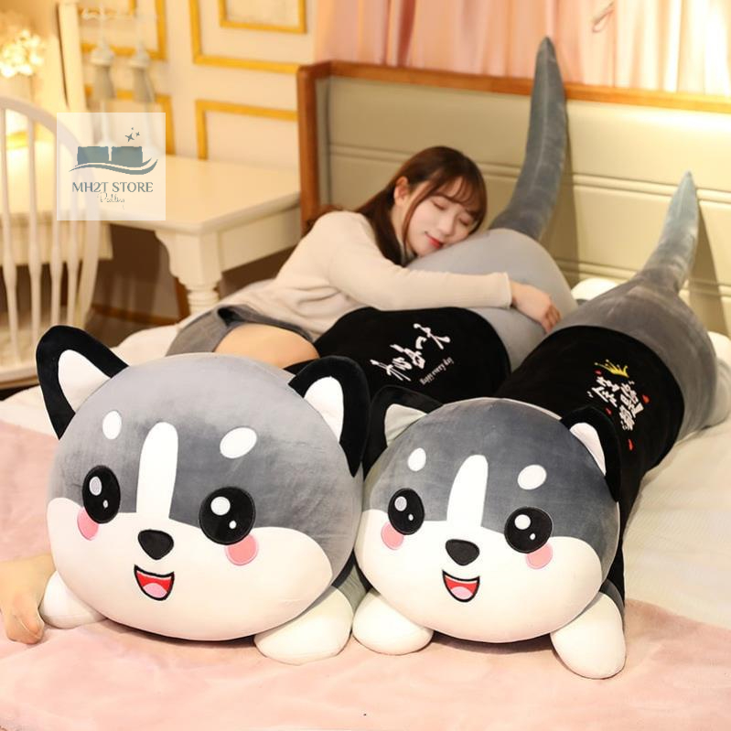 Gấu Bông Mèo Husky siêu to khủng lồ thú nhồi bông mặt ngáo gối thú nhồi bông giá rẻ ôm mèo ngáo bảo hành 6 tháng SHOP MH
