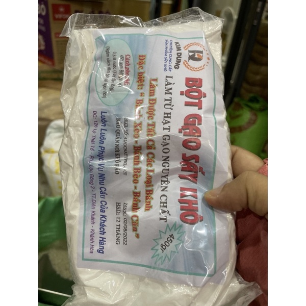 1gói bột gạo nguyên chất 450g, thích hợp đổ bánh xèo, bánh căn đảm bảo dai