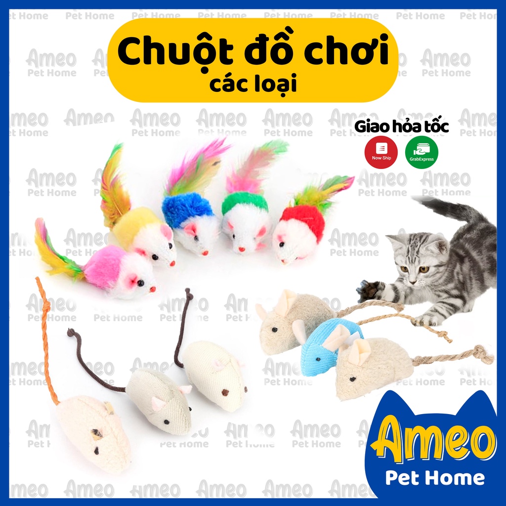 Chuột đồ chơi cho mèo | Chuột lông vũ | chuột bông catnip