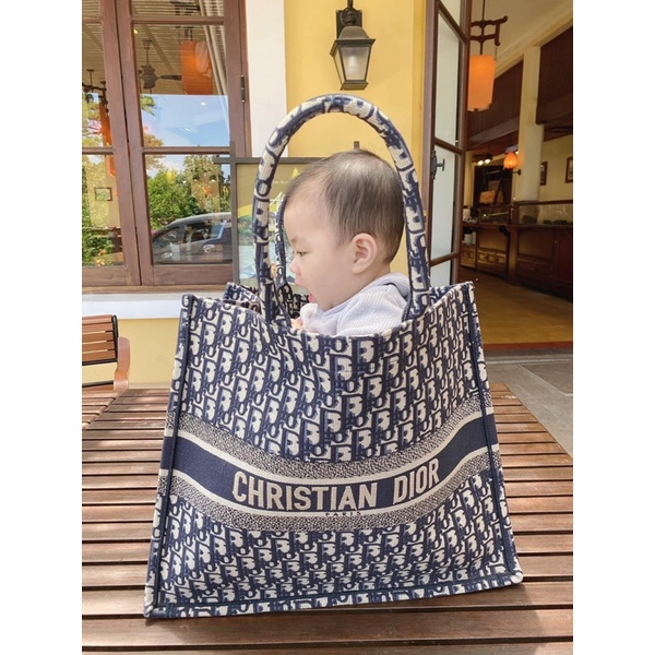 Túi vải to xách tay bigsize 41cm ẢNH THẬT bản có khoá kéo miệng