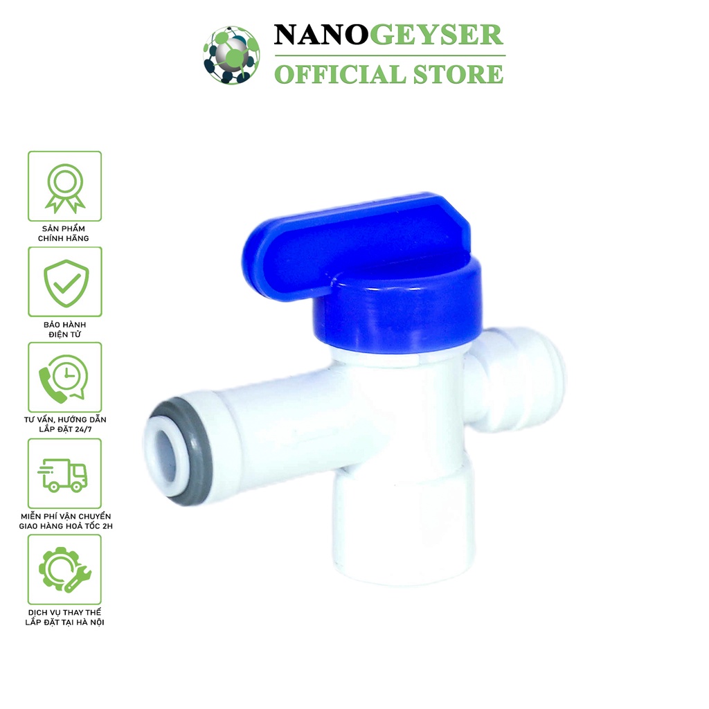 Van bình áp máy lọc nước Nano Geyser, Tích hợp van xả áp, van an toàn, Đầu nối nhanh tiện lợi