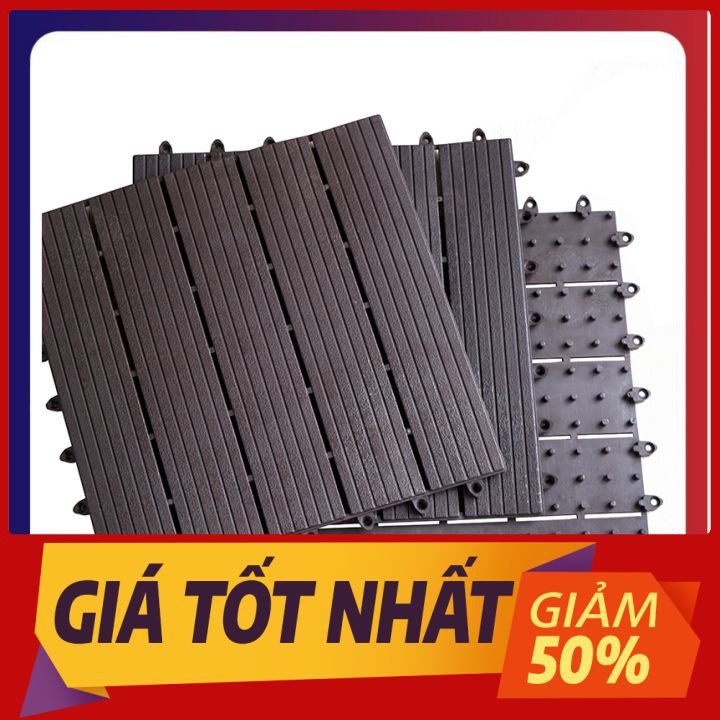 [SIÊU SỐC] Tấm nhựa lót sàn ban công ❣️ XẢ  KHO ❣️ miếng nhựa giả gỗ trang trí ban công chống trơn trượt an toàn