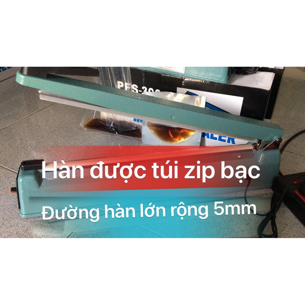 Máy ép miệng túi PFS 40cm LOẠI SẮT MÉP HÀN TO 5MM ,| MÁY HÀN MIỆNG TÚI ZIP, MÁY ÉP túi nilong, máy hàn bịch