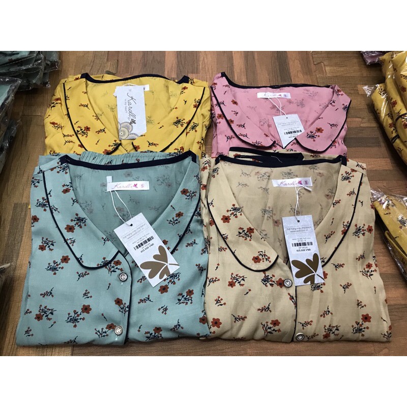 Karoll chính hãng - Bộ thô đũi linen mềm mướt 4 màu kèm ảnh thật NH20.138