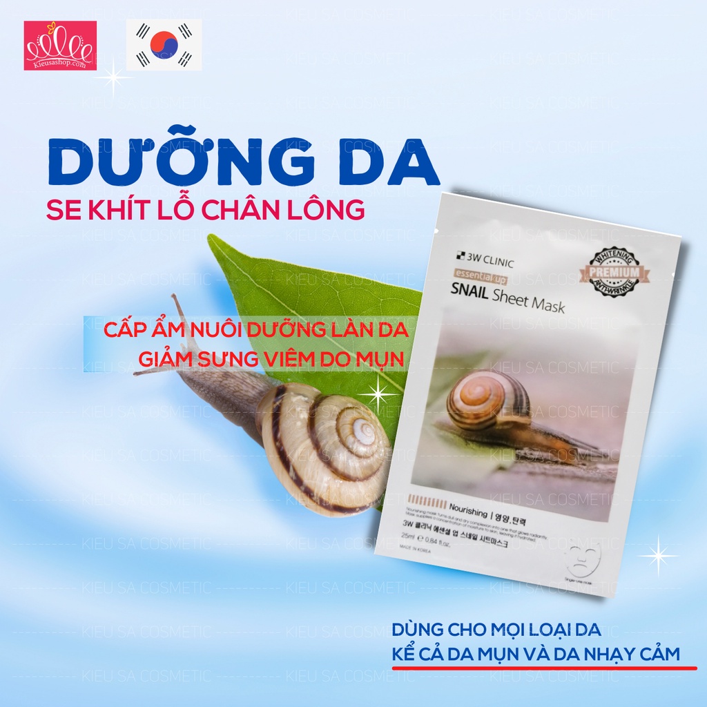 Mặt nạ cao cấp Hàn Quốc 3W Clinic Essential Up 25ml