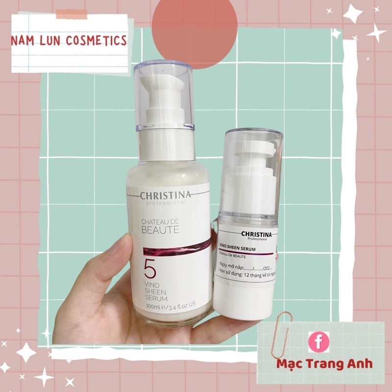 Serum dưỡng ẩm , căng bóng da   Christina Vino Sheen Serum