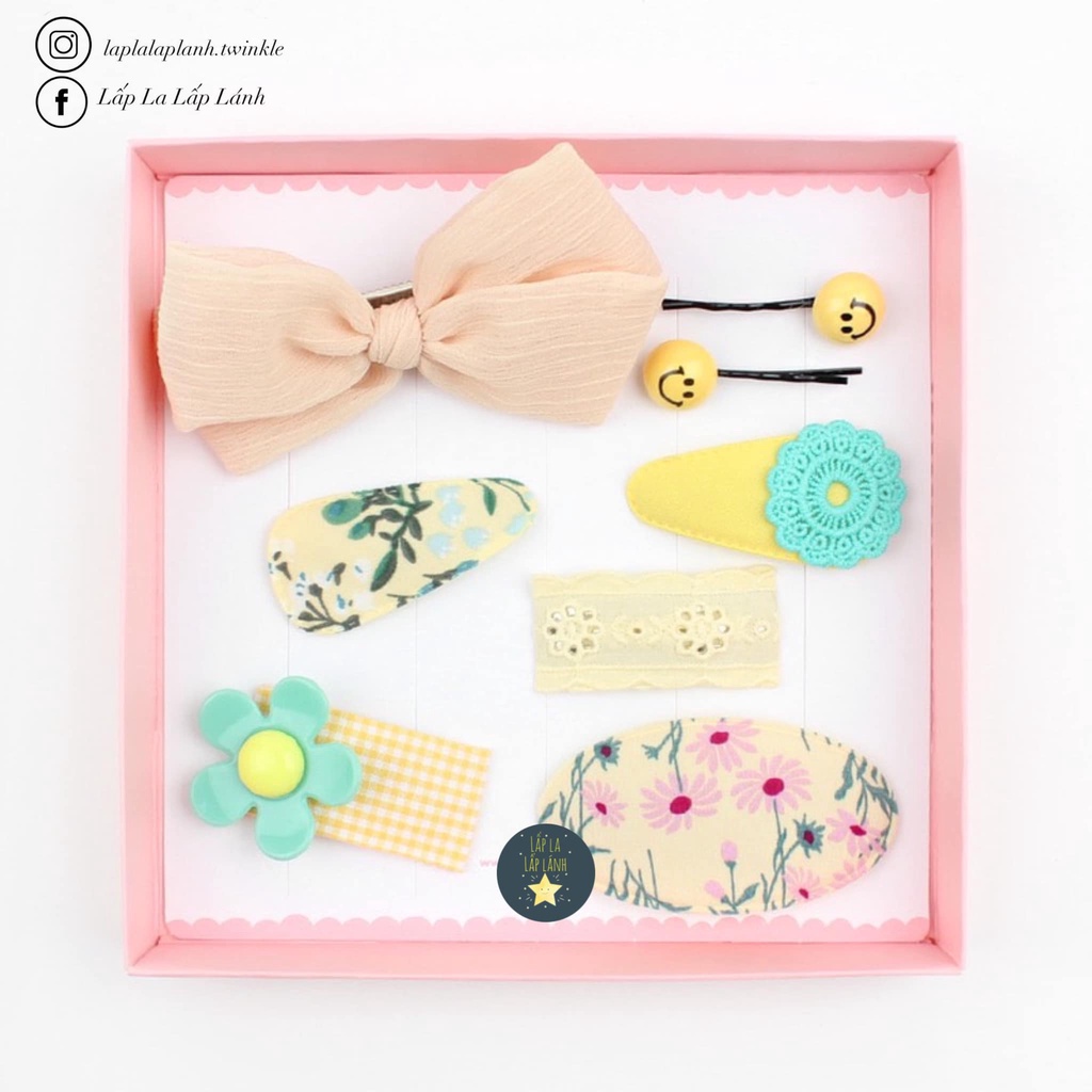 Set kẹp tóc Chennybongbong dễ thương phong cách Hàn Quốc cho bé gái, phụ kiện tóc cho trẻ em