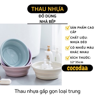 Thau Nhựa - Chậu Xếp Gọn Silicone Loại Trung Đa Năng, Tiết Kiệm Không Gian 7861 [FREESHIP]