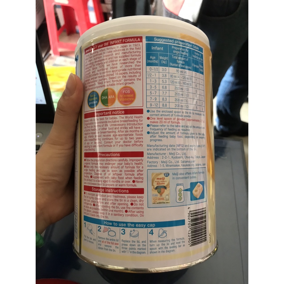 SỮA MEIJI 0/3, 800G VÀ meiji thanh 400G, 3-10 tuổi xé đai