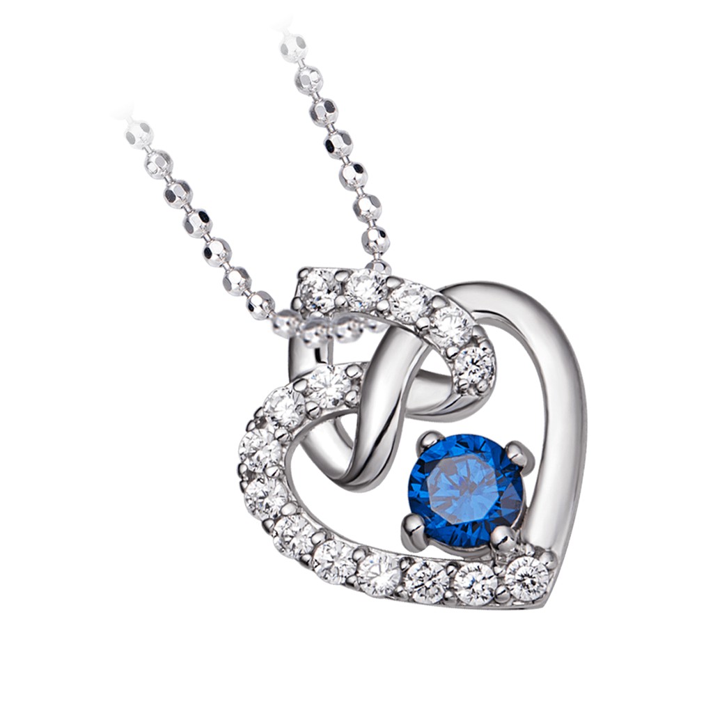 Mặt dây chuyền bạc đính đá màu xanh dương PNJSilver Fantasia ZTXMK000120