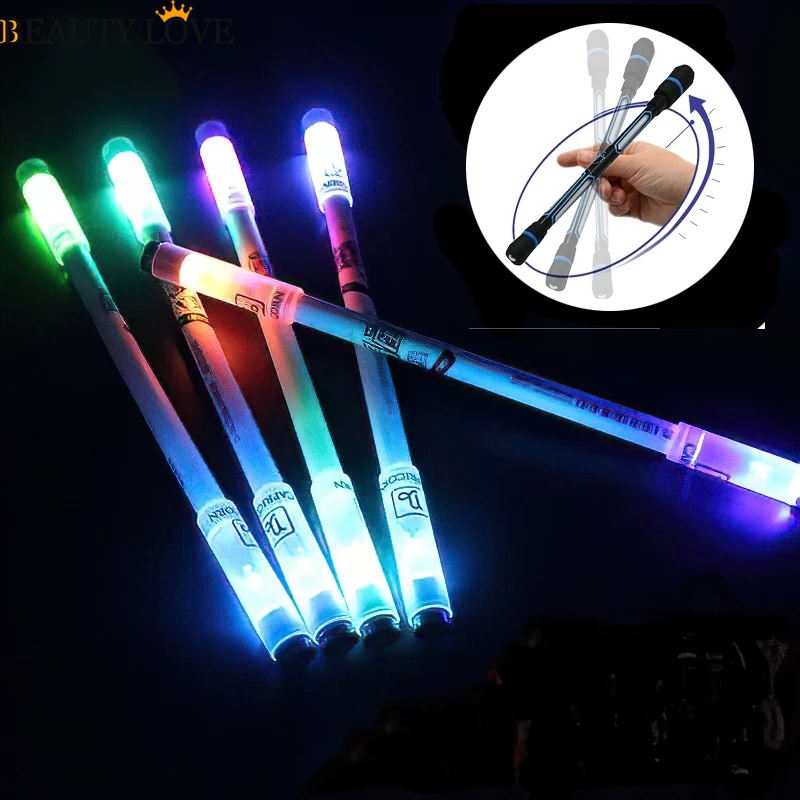 [Mới] 1 Bút Gel Có Đèn LED Với Thiết Kế Xoay Làm Mát Cho Học Sinh / Văn Phòng