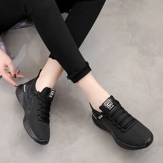 Giầy thể thao nữ EILA đế cao 3 phân màu đen
