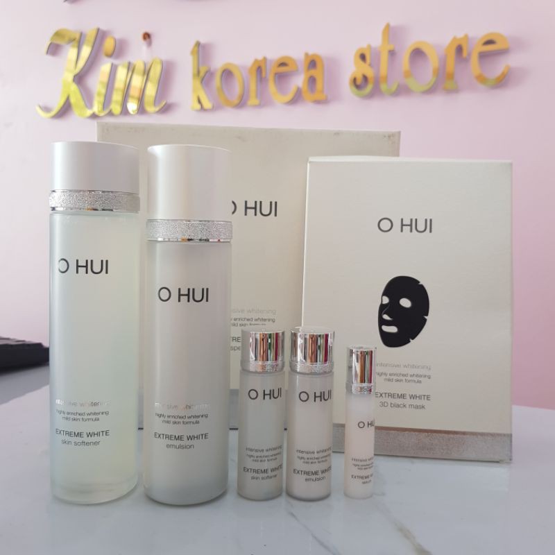 Bộ Dưỡng trắng cấp ẩm mềm mịn da OHUI white extreme mới nhất