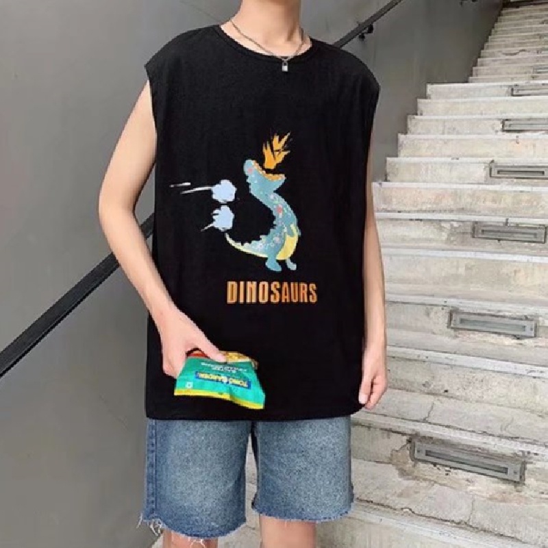 Áo Ba Lỗ Nam In Hình Hoạt Hình Size M-5XL Phong Cách Hàn Quốc Thời Trang