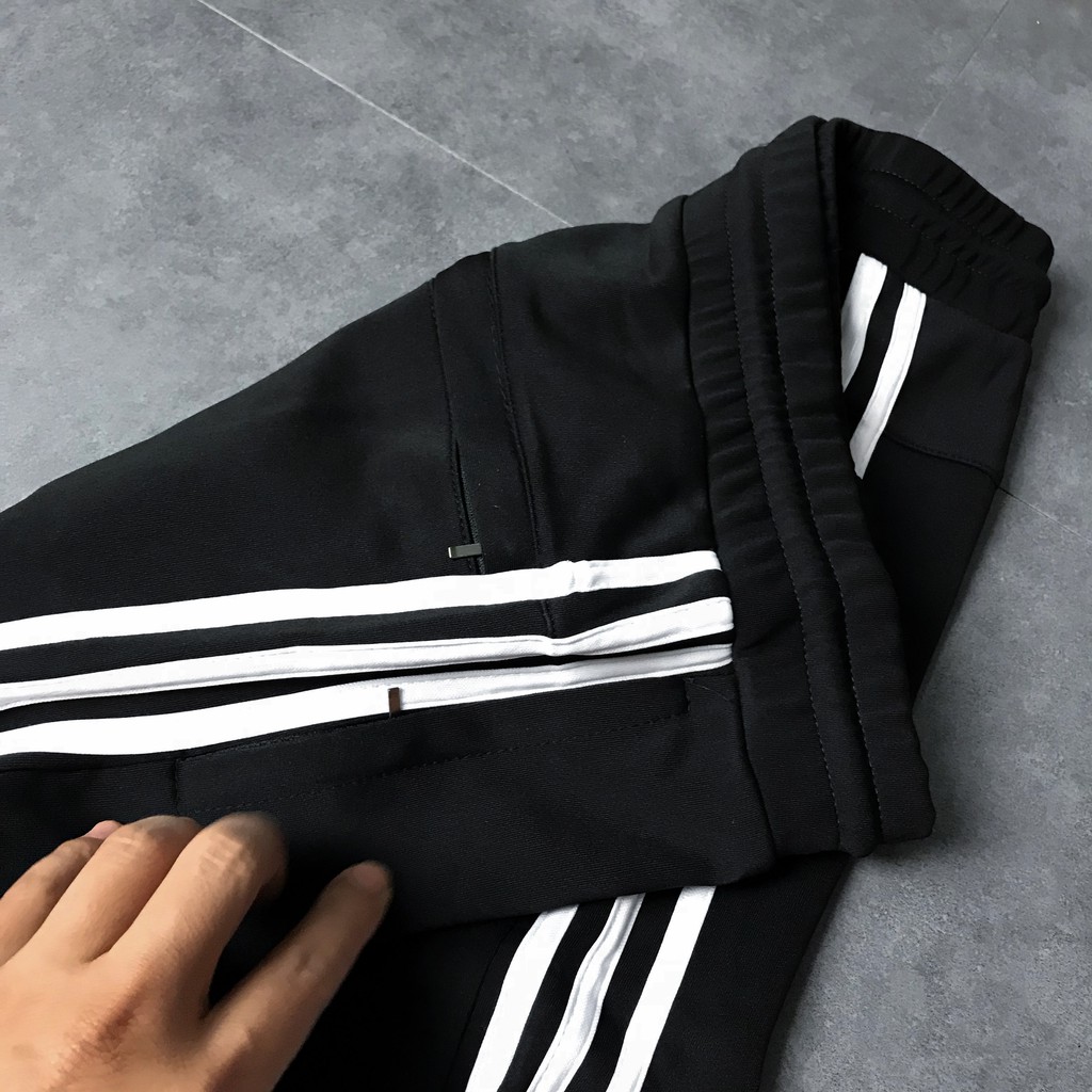 Quần Thể Thao Unisex 3 Sọc Trắng Ống Suông Best Of Basic (ảnh thật) | BigBuy360 - bigbuy360.vn