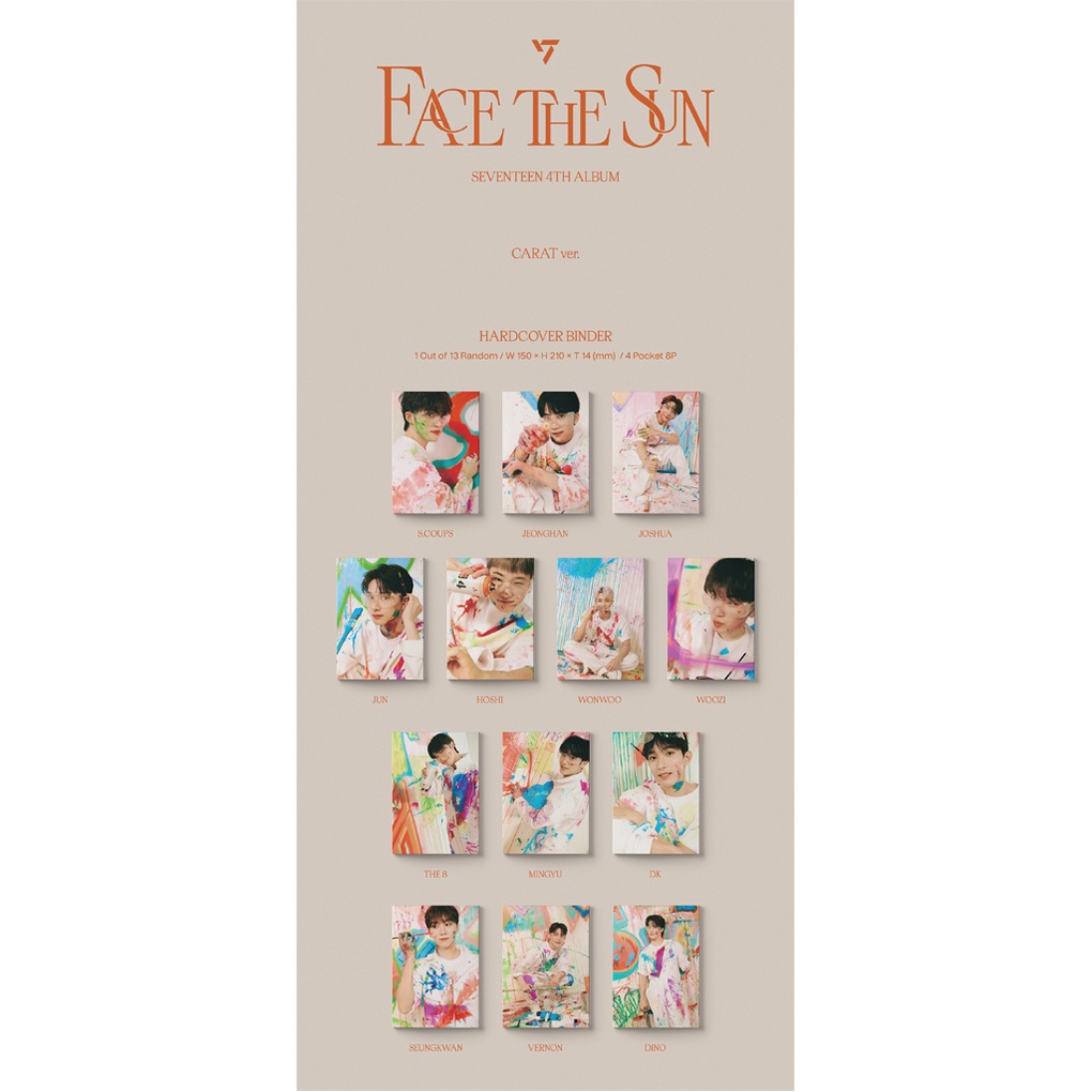 Album thứ 4 KPOP GOODS phiên bản nhãn CARAT Hybe SEVENTEEN FACE THE SUN