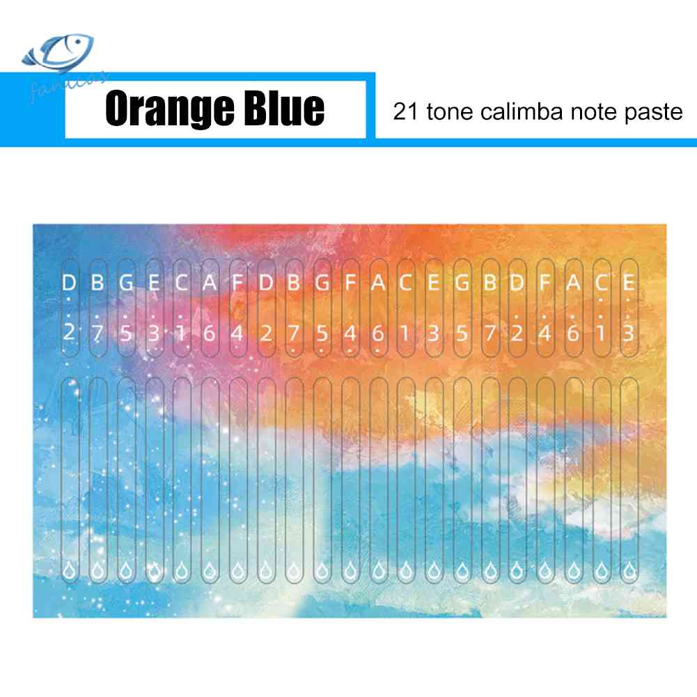 Sticker Dán Đàn Kalimba 21 Phím Cho Người Mới Bắt Đầu
