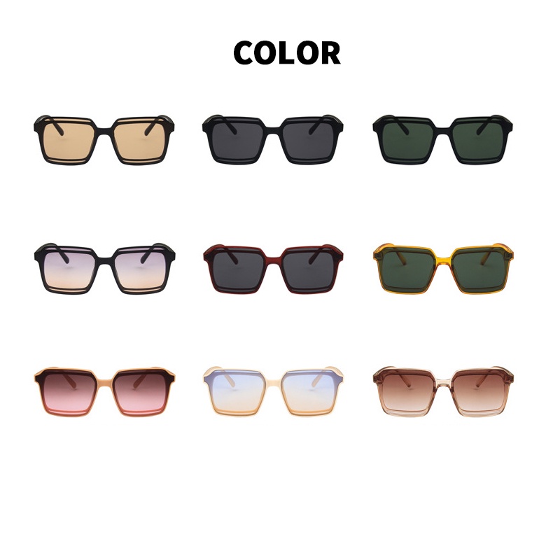 Kính mát gọng vuông chống tia UV400 thời trang cho nữ