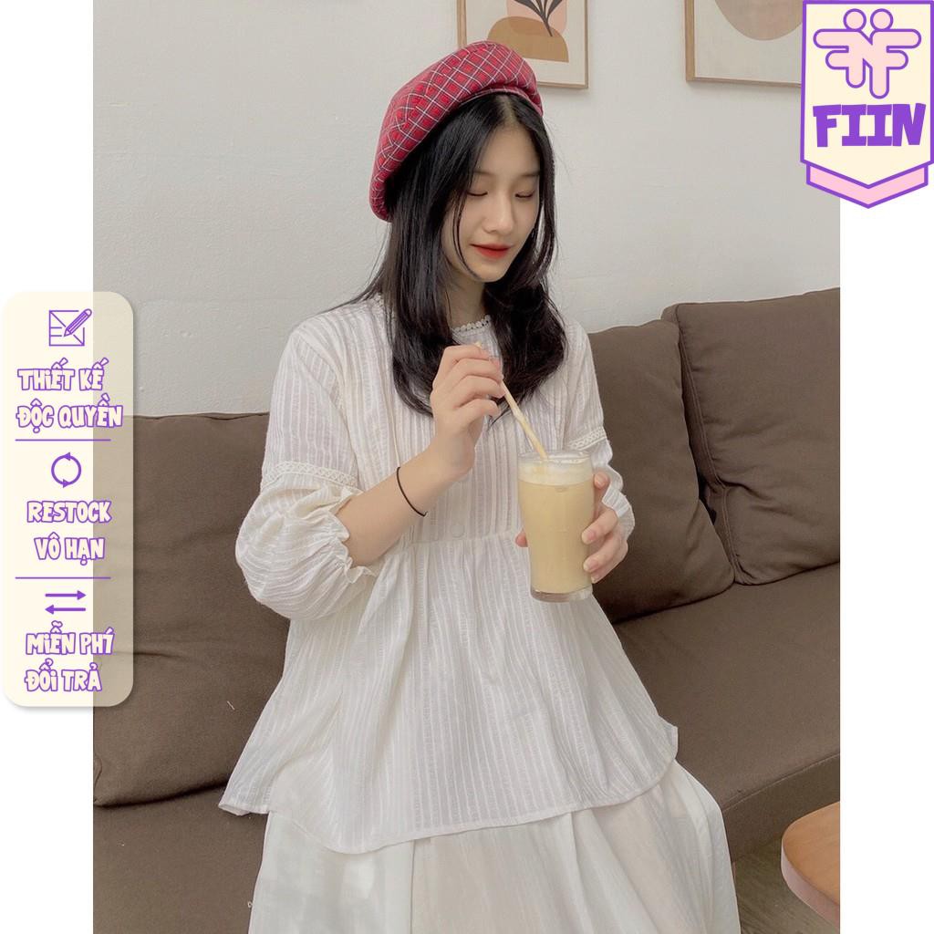 Áo Babydoll 5 cúc Vàng nhạt - Made by Fiin