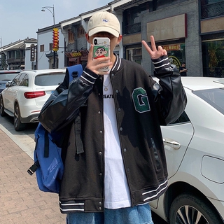 [ORD TAOBAO] ÁO KHOÁC BOMBER NỈ PHỐI DA - BOMBER PHỐI TAY ULZZANG NAM NỮ - KHOÁC UNISEX NAM NỮ