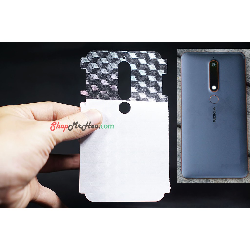 Bộ 3 Skin Dán Mặt Lưng Vân 3D Nokia 6 2018 - Nokia 6.1