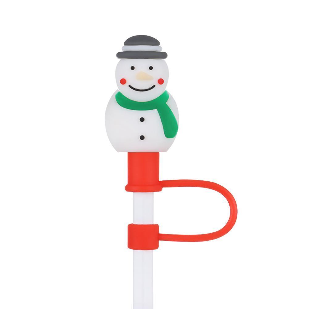 KUNHEV Vỏ Bọc Ống Hút Bằng Silicon Chống Bụi Chống Văng Có Thể Tái Sử Dụng Cho Giáng Sinh