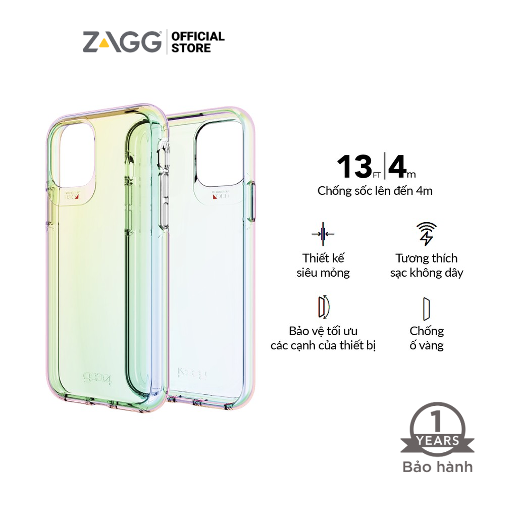 Ốp lưng Gear4 chống sốc D3O Crystal Palace 4m cho iPhone 11 Pro